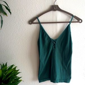 M/L Free People Intimately Green Ribbed Tank